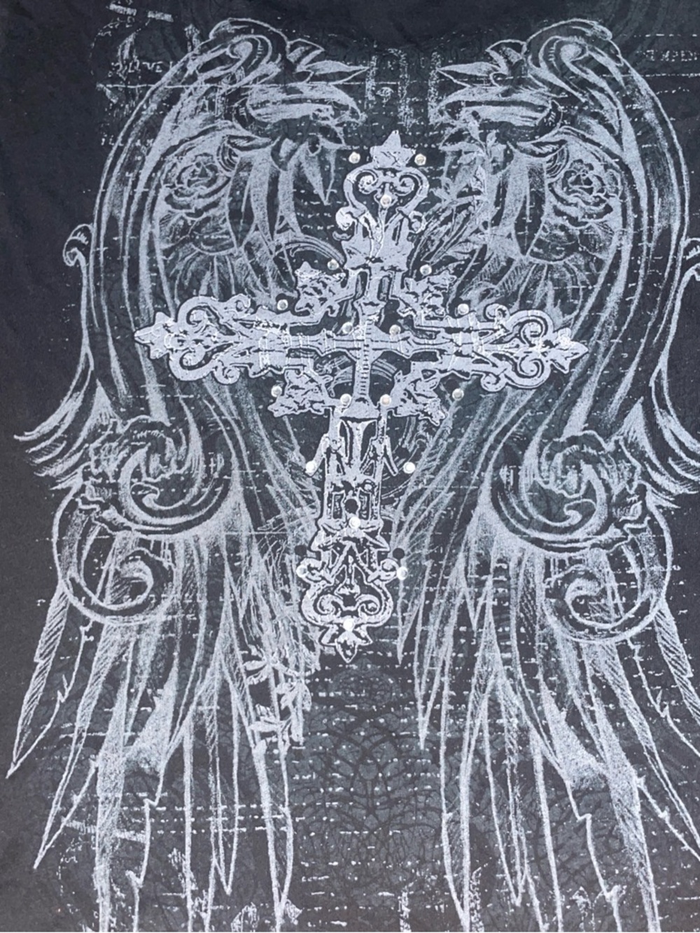 Sinful Black Tee with Faded Gray Logo